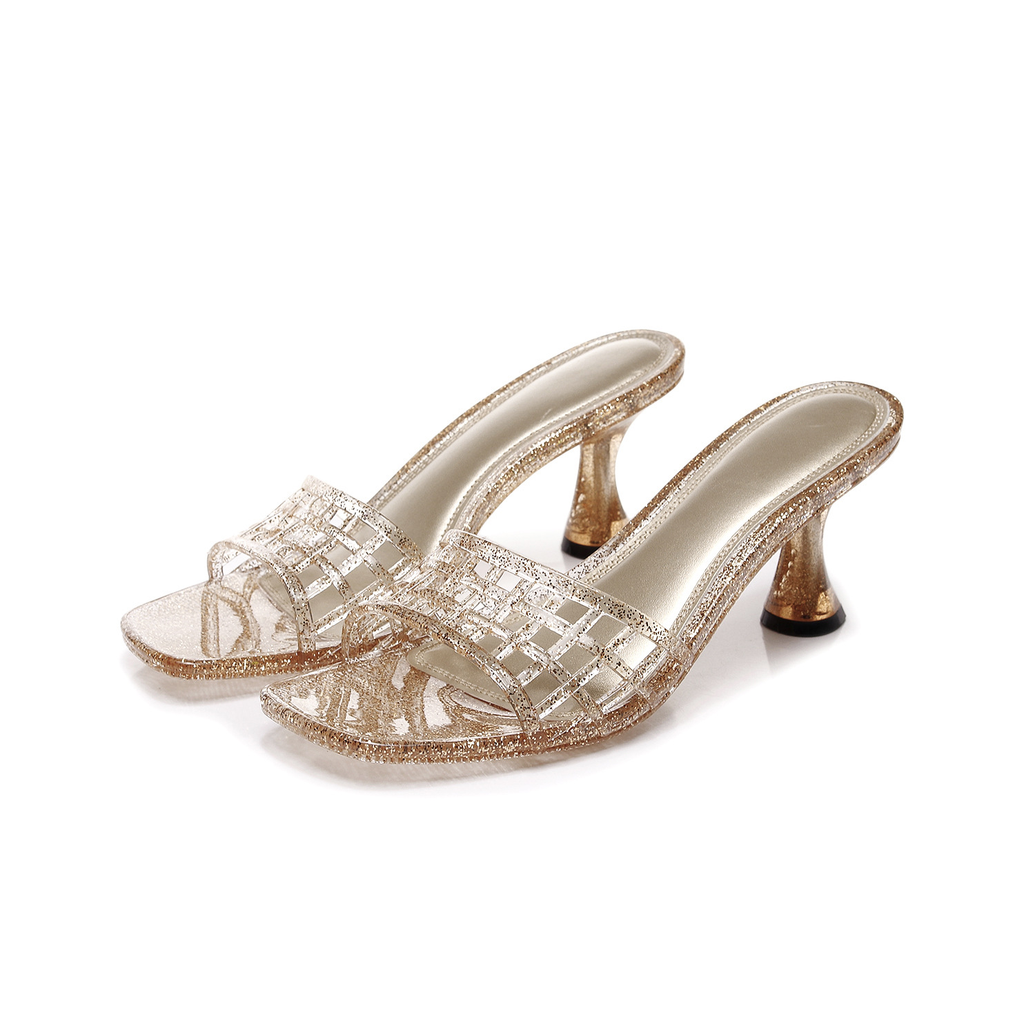 Women's New Sandals Pair of Fl - Crystal Wine Glass recension och pris