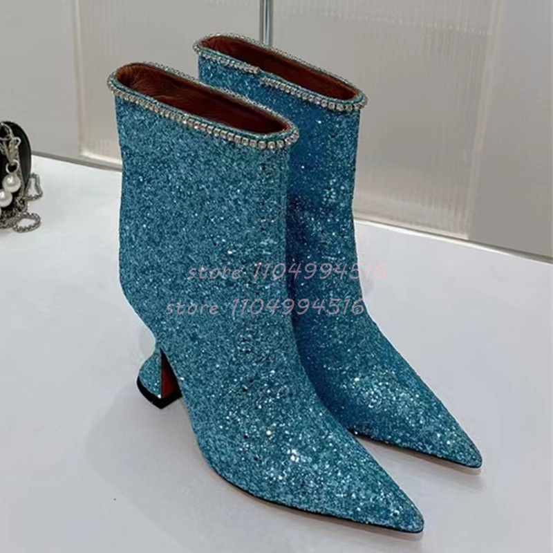 Blue Glitter Crystal Wine Glas - Crystal Wine Glass recension och pris