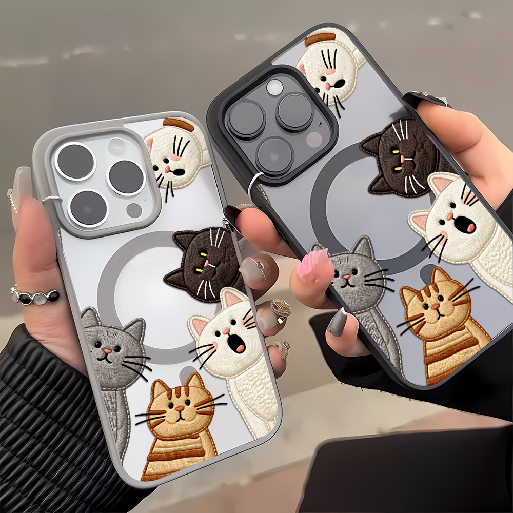 Cute Faux Embroidery Cat Phone - Apple Iphone 16 recension och pris