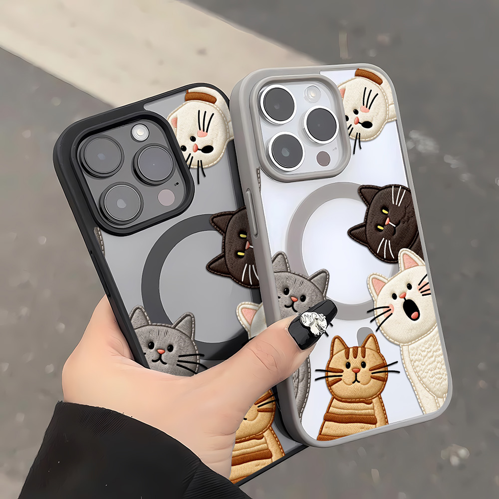 Cute Faux Embroidery Cat Phone - Apple Iphone 16 recension och pris