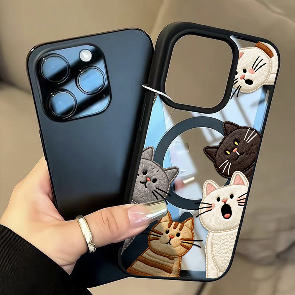 Cute Faux Embroidery Cat Phone - Apple Iphone 16 recension och pris